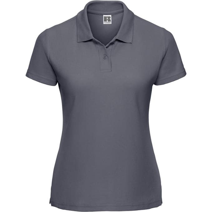 Russell Dames/Dames Klassiek Polycotton Poloshirt (Convoy Grijs Effen)