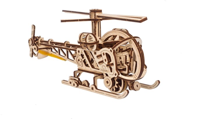 UGEARS Houten 3D Model - Mini Helicopter