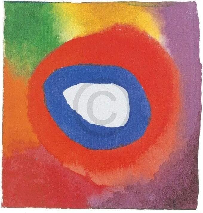 Kunstdruk Wassily Kandinsky - Colour studies with technical 40x50cm