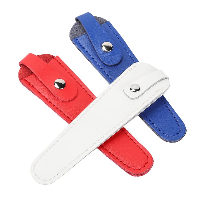 3 stuks Professionele Draagbare Haarsalon Scharen Tas PU Leer Kappers Scharen Hoes red