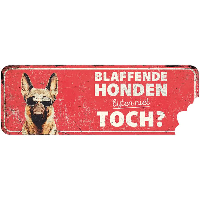 Duitse herder waarschuwingsbord nl D&D Home