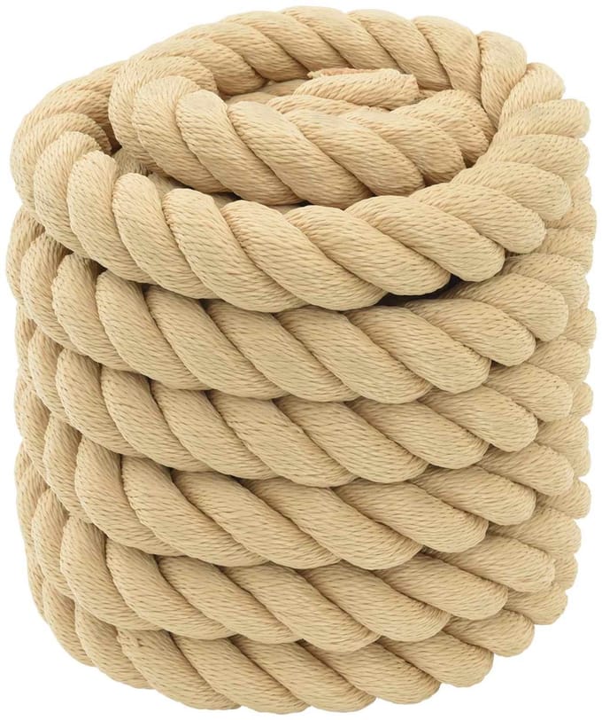 vidaXL - Boottouw - 4 - mm - 25 - m - Naturel