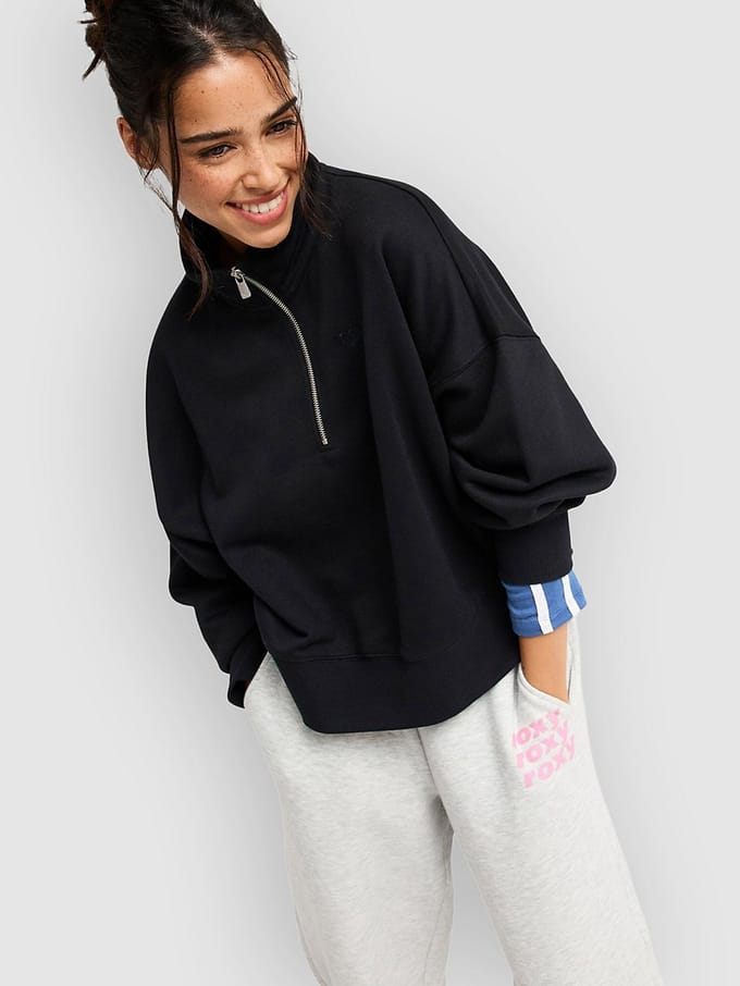Dames sweatshirt met opstaande kraag Roxy Everfree