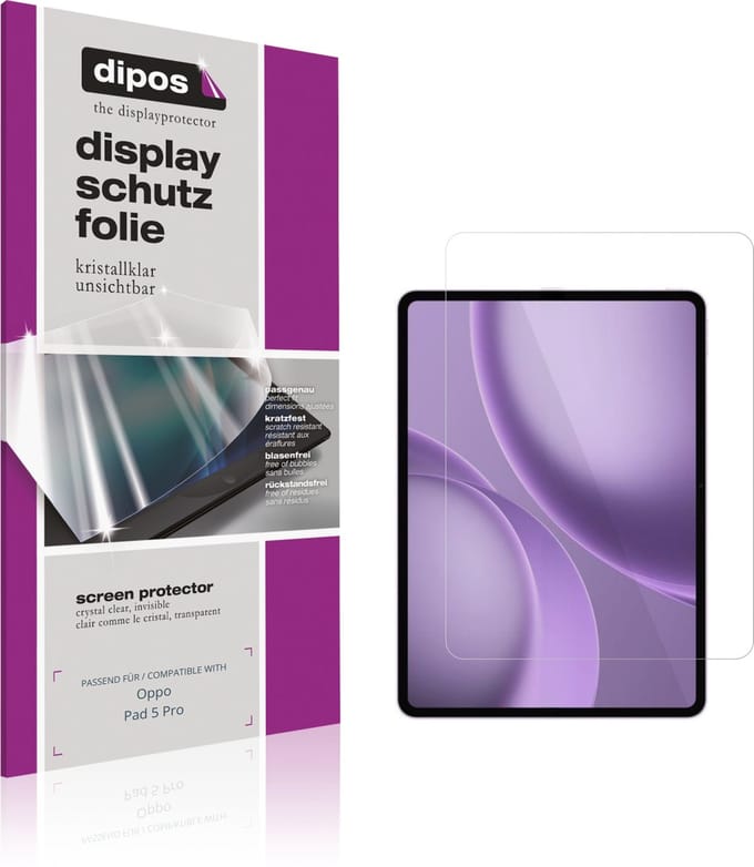 dipos – 2x Beschermfolie geschikt voor Oppo Pad 5 Pro | Krasbestendige & heldere Screenprotector Ultra-Thin