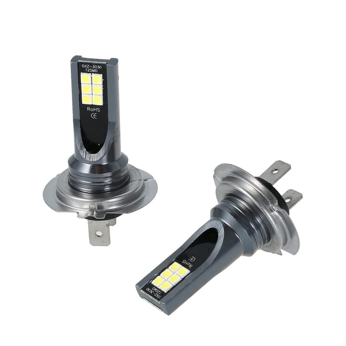 H7 Auto LED mistlampen 200 W Koplamp Lampen Kit 6000 K Wit Running Light HID Decoder Mistlampen zwart
