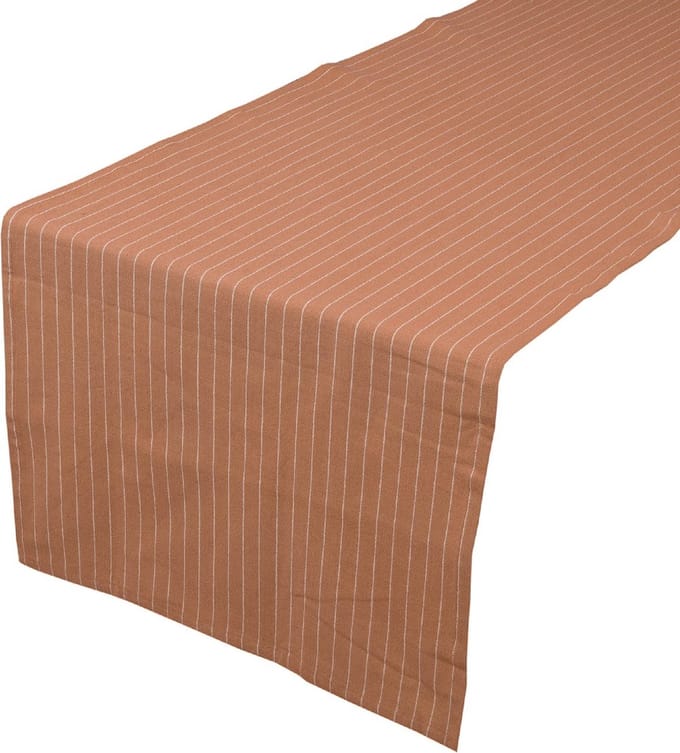 Pinstripe Tafelloper cafe bruin 50x140cm