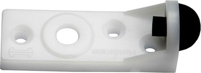 Henderson Buffer / stop - 43 - marathon deurplaat - kunststof wit met zwarte stop