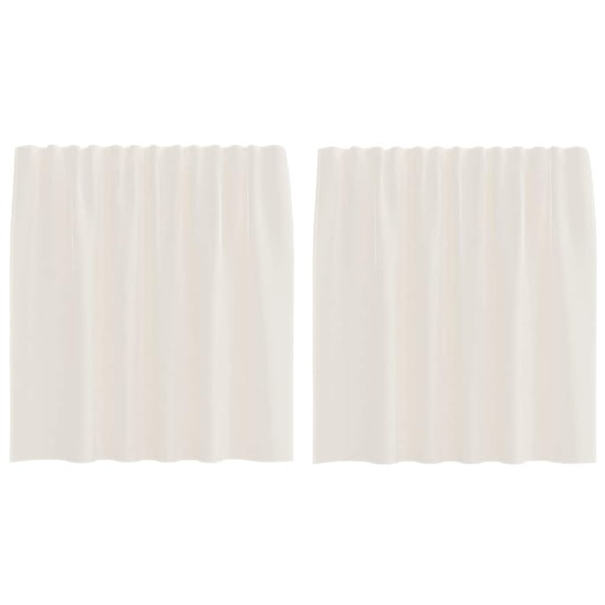 vidaXL - Gordijnen - voile - met - Tab - Top - 2 - st - crèmekleurig