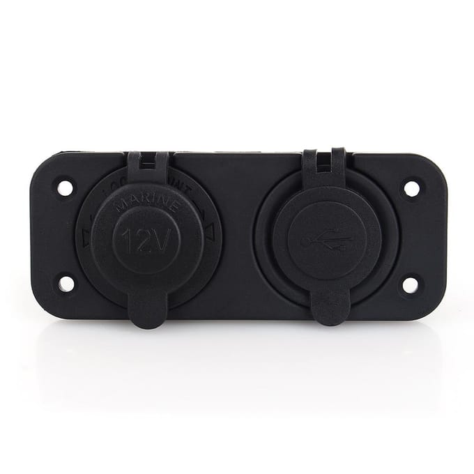 Dubbele USB Auto Sigarettenaansteker Socket Splitter 12V Oplader Stroomadapter Aansluiting zwart