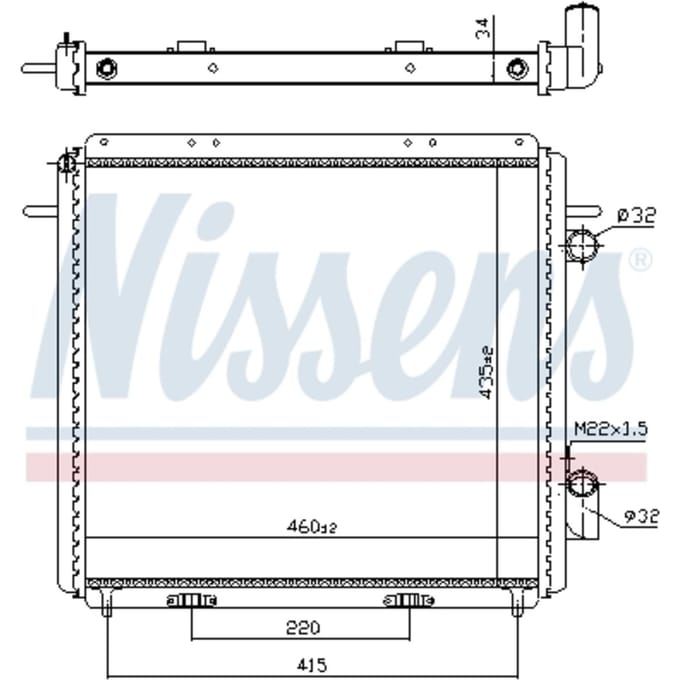 Radiator, motorkoeling NISSENS 63947