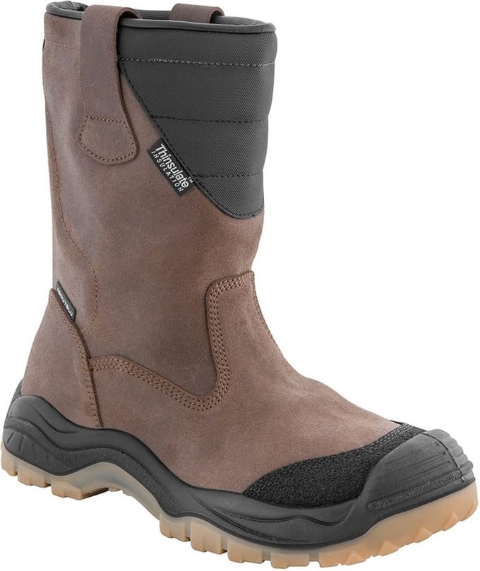 Lederen veiligheidslaars AboutBlu Boot BTP S3 Slipvast SRC-Antistatisch-Waterproof-Thinsulate voering - Bruin - 38