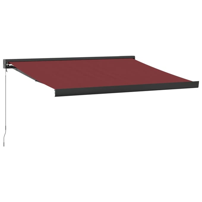 vidaXL - Luifel - handmatig - uittrekbaar - 350x250 - cm - bordeauxrood