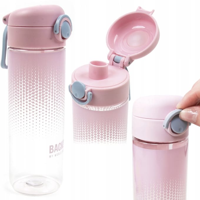 DERFORM BackUp Bidon 0,6L Tritan - BPA-vrij, Romantisch Roze
