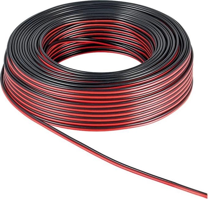 Luidsprekerkabel CCA 2 x 0,75mm2 - Zwart/Rood - 10 meter