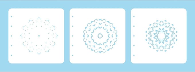 Nellie Snellen Set Of 3 Layered Combi Stencils Set Mandala-1