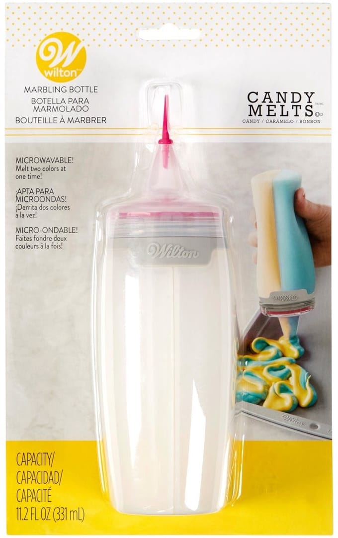 Wilton Smeltfles - Knijpfles - Doseerfles Candy Melts - 2 Compartimenten - 331 ml