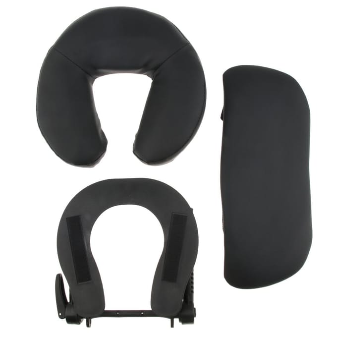 Salon Massagetafel Gezichtswieg Opvouwbare SPA-stoel Hoofdsteun Platformkussen 28cm zwart