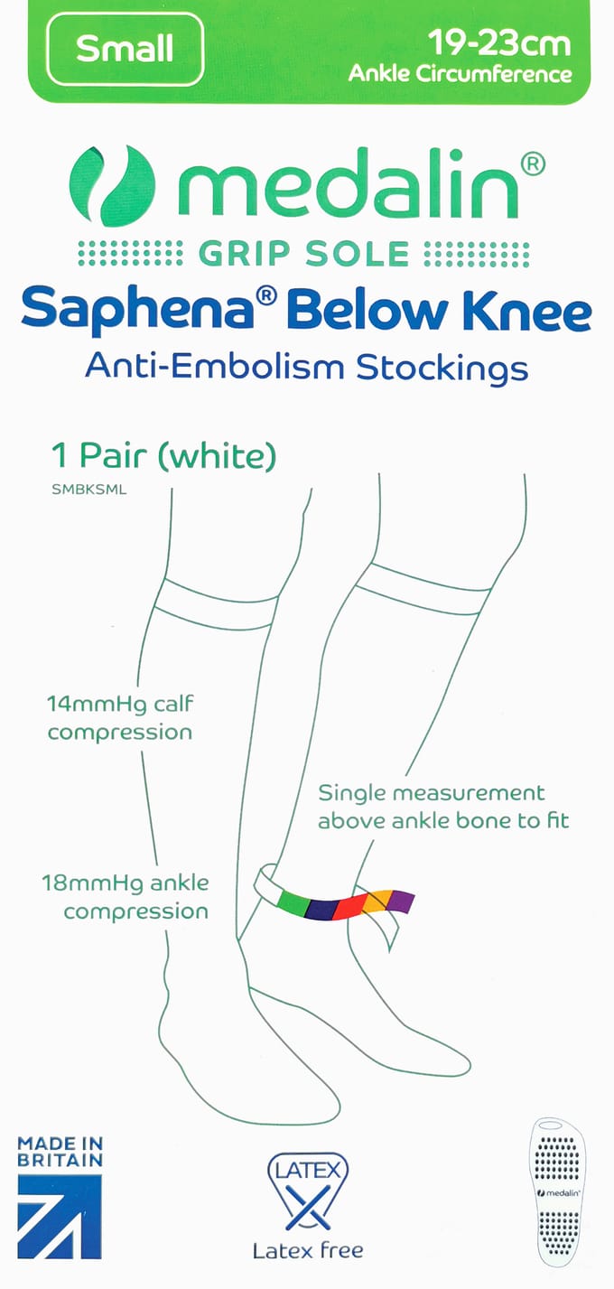 Set van 2 anti-slip kousen tot onder de knie - Wit