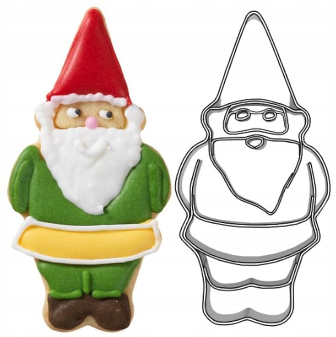 Kerstman Helper Kabouter Koekjesvorm 9 cm