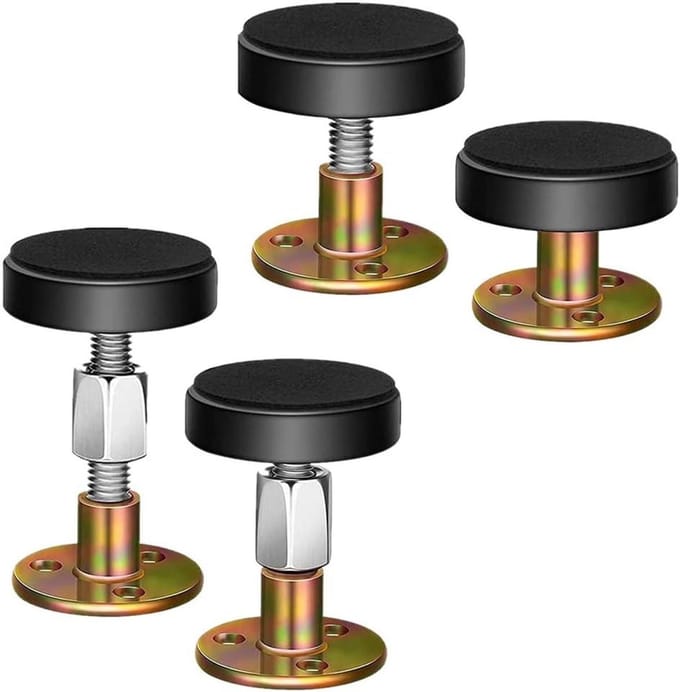 Bed Frame Anti-Shake Tool - Hoofdbord Stopper Stabilizer - Geluid Verminderen - Verstelbare Lengte - 30-64mm - Wit