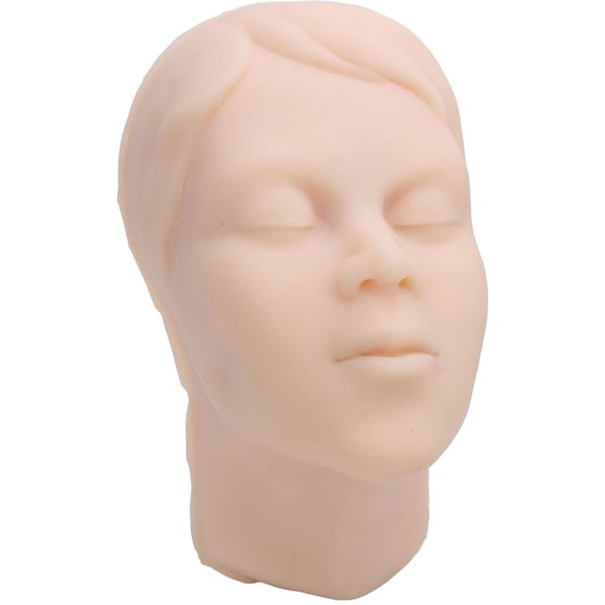 1:1 Mannequin Gezicht Model Student Estheticus Siliconen Hoofd Model voor Micro Plastic Onderwijs beige