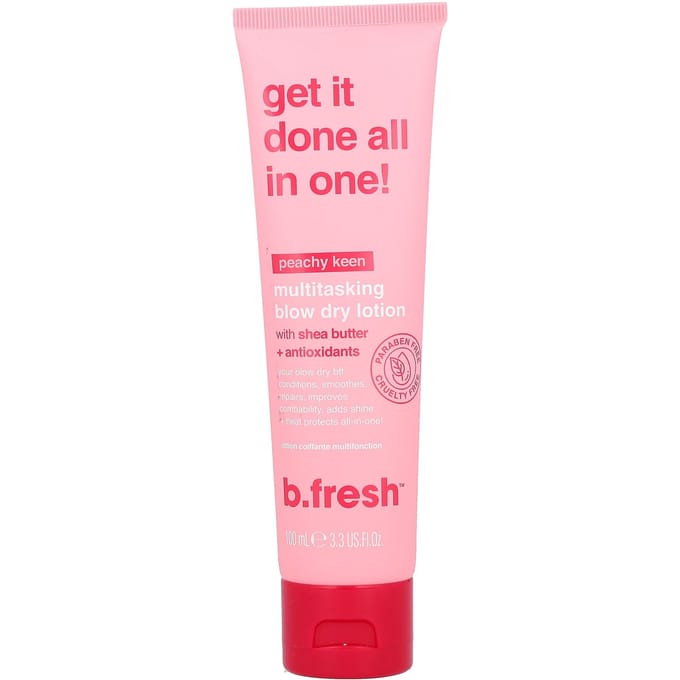 b.fresh, Multifunctionele Föhnlotion, Peachkin, 3,3 fl oz (100 ml) pink