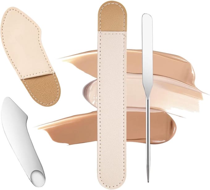 Duurzame RVS Make-up Spatel voor het Mengen van Foundation en Nagelkunst, Herbruikbaar en Handig Accessoire