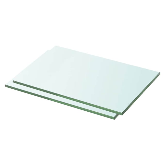 vidaXL - Schappen - 2 - st - 30x15 - cm - glas - transparant