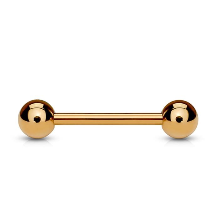 Piercing chirurgisch staal extern schroefdraad basis 1.6x16 - rose - LMPiercings