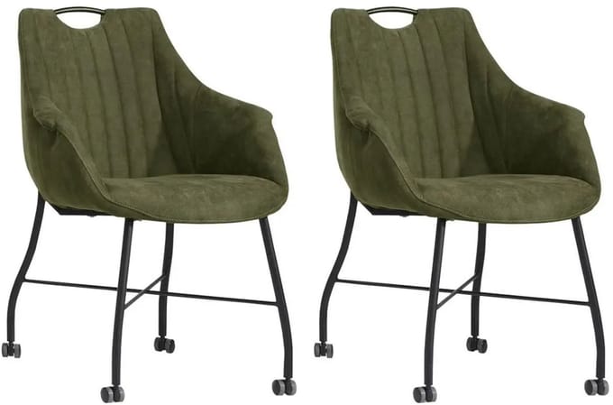 MX Sofa - Eetkamerstoel Metric - Moss (set van 2 stoelen)