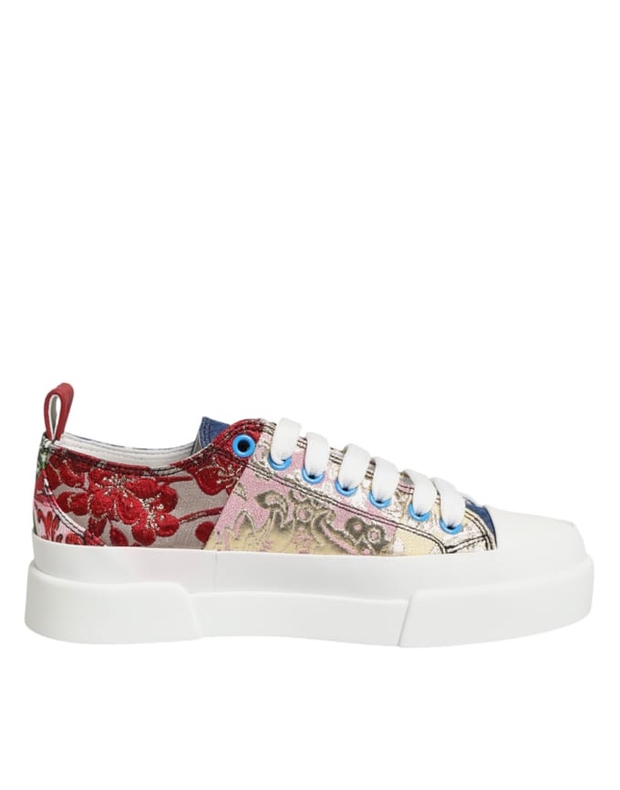 Dolce & Gabbana Multicolor Patchwork Lage Sneakers Schoenen