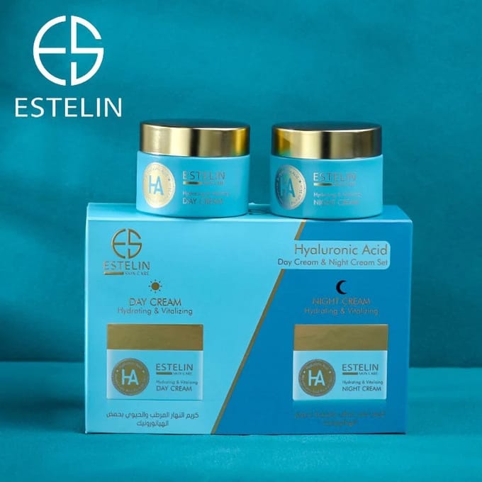 Estelin Hyaluronic Acid Day & Night Cream Set - Hydrating & Vitalizing