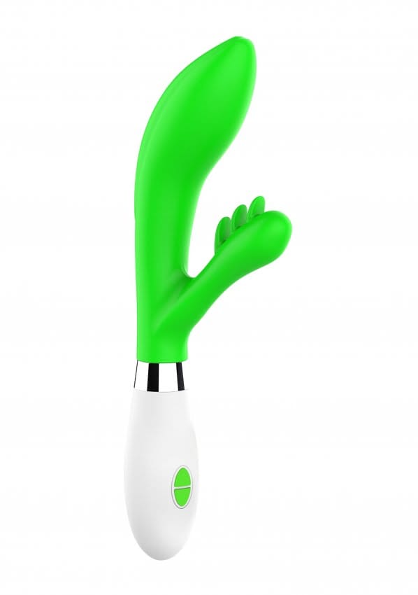 Shots - Luminous Agave - Clitoris & Vagina Vibrator green