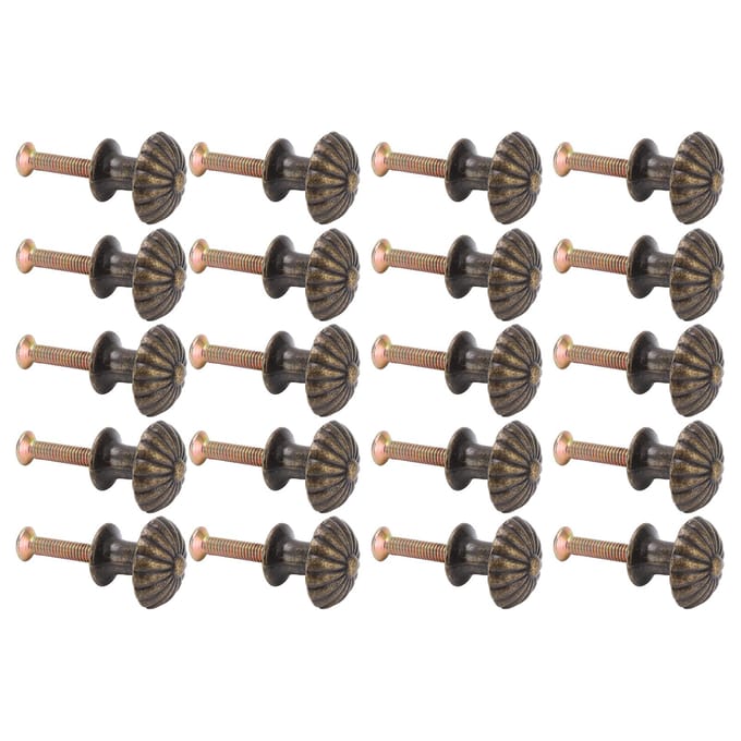 Lot de 20 mini poignées de meubles vintage en forme de champignon pour tiroirs et boîtes à bijoux