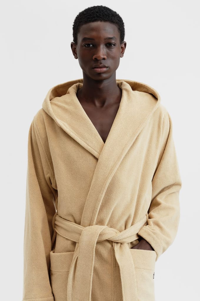 Tekla Unisex Hooded Bathrobe Sienna Größe: XS | Bademäntel Outlet | Unisex | Braun