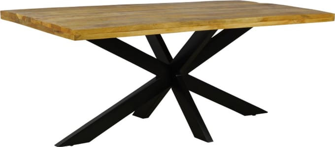 Eettafel Straight Spider | Naturel Mangohout | 200x100