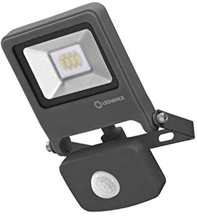 LED Buiten Floodlight met Bewegingssensor - 10W Koel Wit - IP44 voor Tuin en Oprit