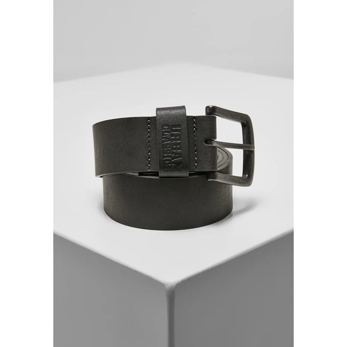 Urban Classics Leather Imitation Belt Riem grijs Polyester -