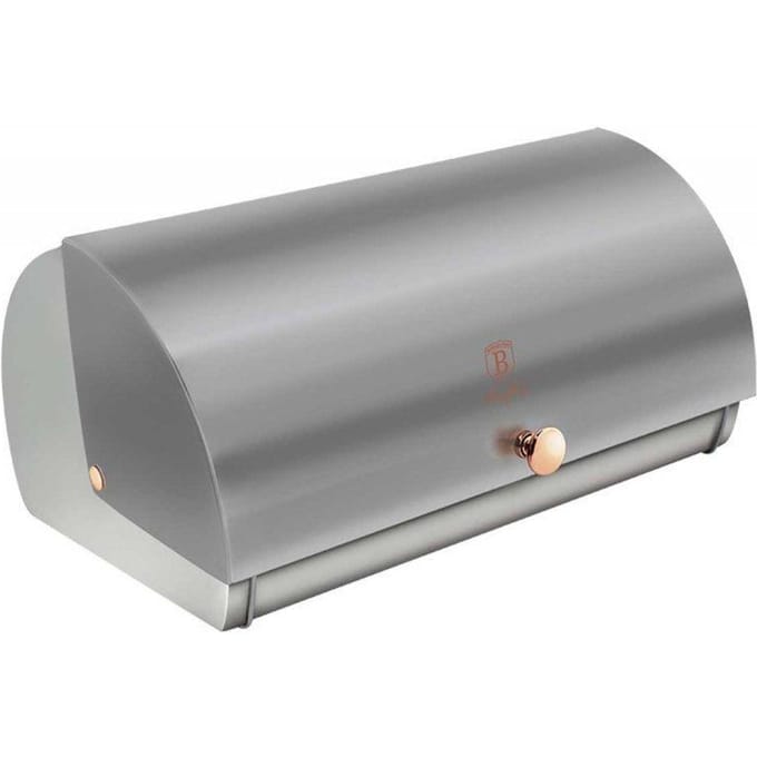 Berlinger Haus Moonlight Edition - Stalen Broodtrommel - 38cm - Zilver - Makkelijk te openen