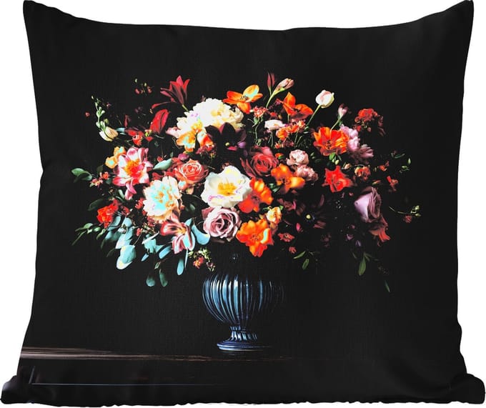 Tuinkussen - Groot - Bloemen - Vaas - Boeket - 40x40 cm - Weerbestendig