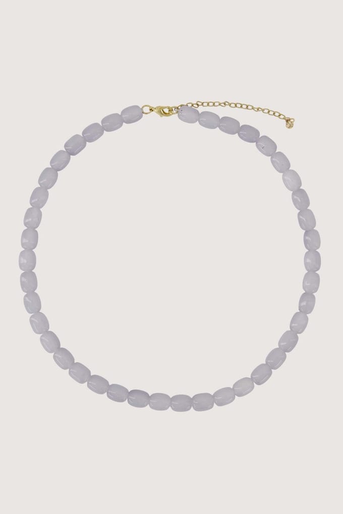 Zusss Smalle Kralen Ketting Sky Blue