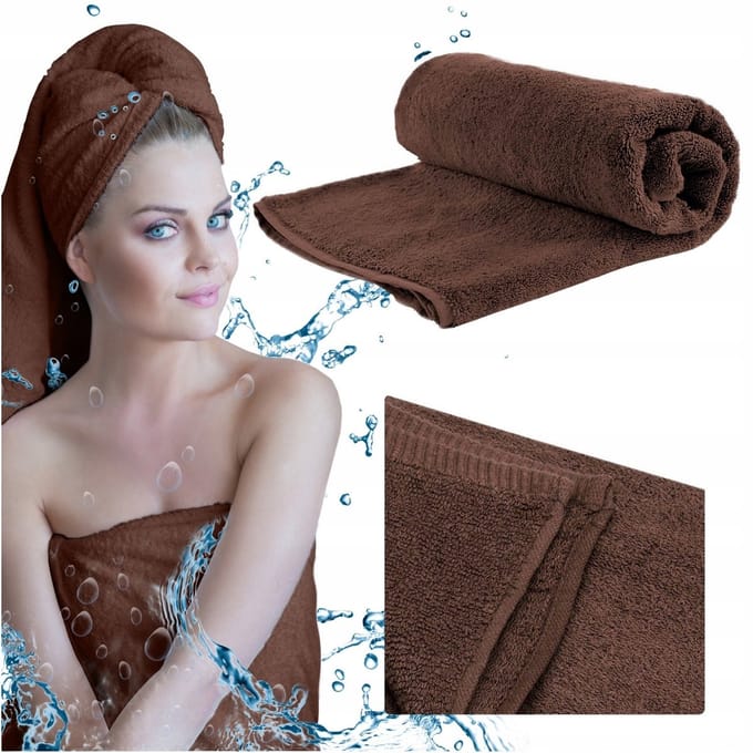 Zachte Katoenen Badhanddoek Frotte 50x100cm Sneldrogend