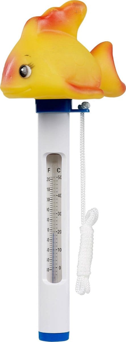 Mega Pool thermometer met goudvis Oranje - 20 x 5 x 20 cm