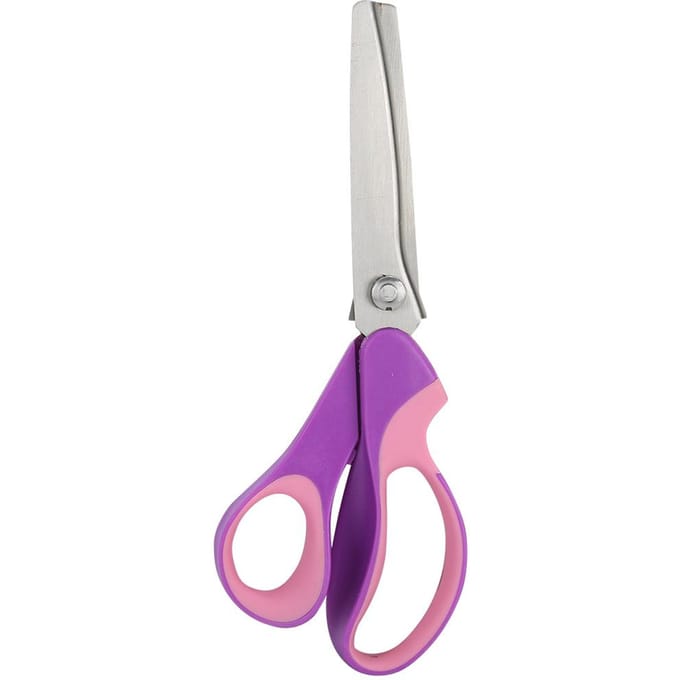 Ciseaux ondulés dentelés manche couleur DIY fait main tissu papier point de croix outils de coupe(Triangulaire