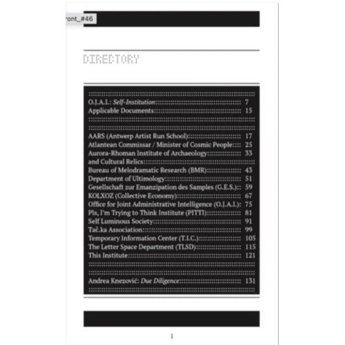 Self-Institution/ Terminology Audit - The Office For Joint Administrat