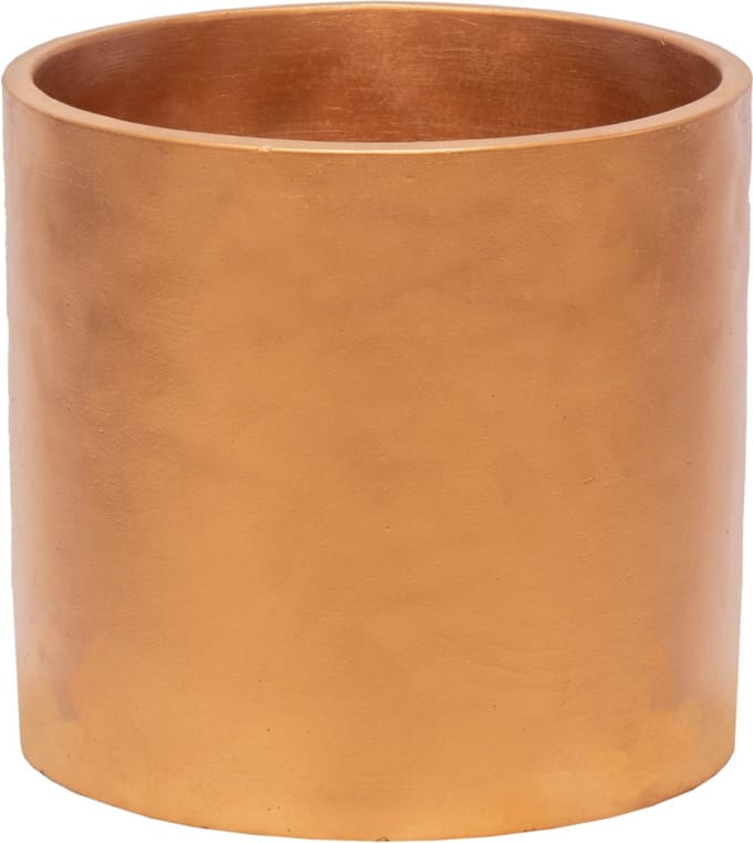 Mega Collections Plantenpot/bloempot - keramiek - brons - D11 x H10 cm