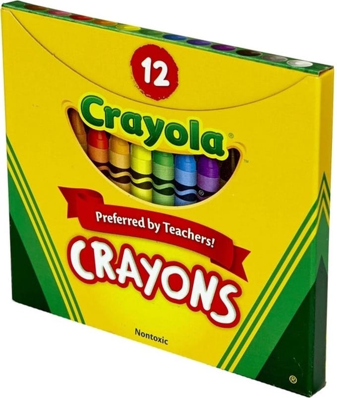 Crayola crayons - set van 12 gekleurde waskrijtjes