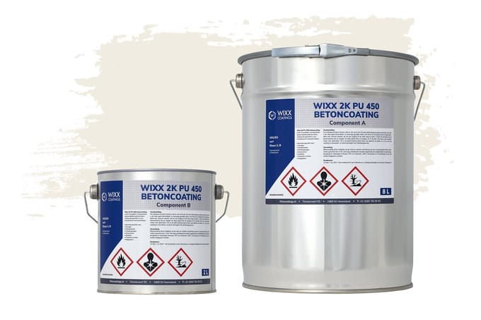 Wixx 2K PU 450 Betoncoating - 10L - RAL 9010 | Zuiver Wit