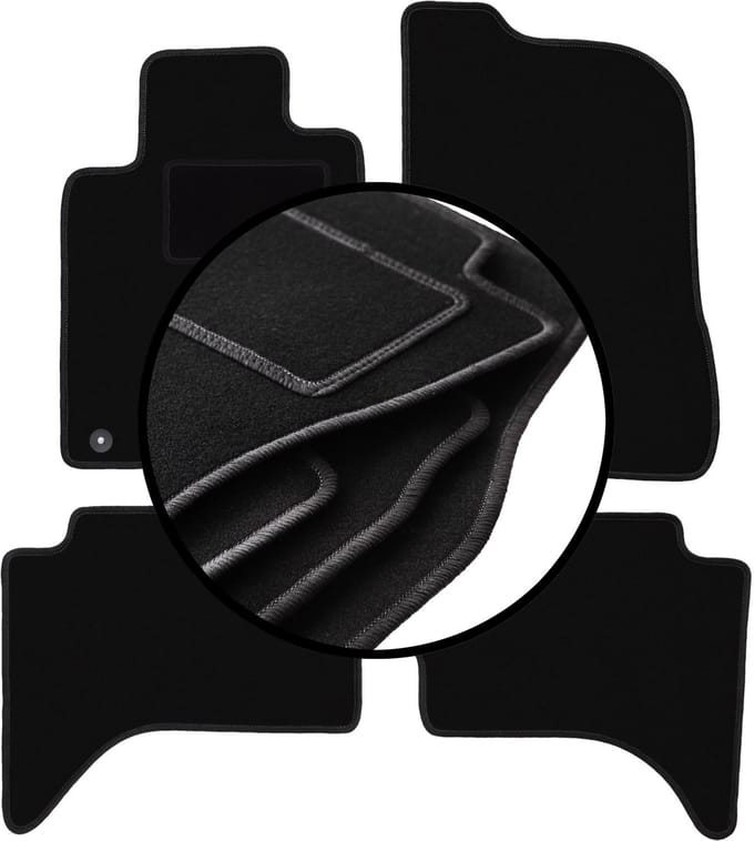 Complete set veloursmatten voor: Mitsubishi L200 V offroad (2015-)
