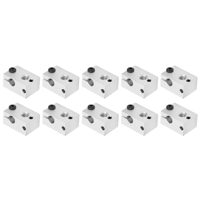10 stuks Aluminium Verwarmingsblok PT100 Sensor voor V6 3D Printer Verwarmer Nozzle Accessoires white